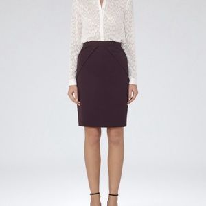 REISS skirt - burgundy